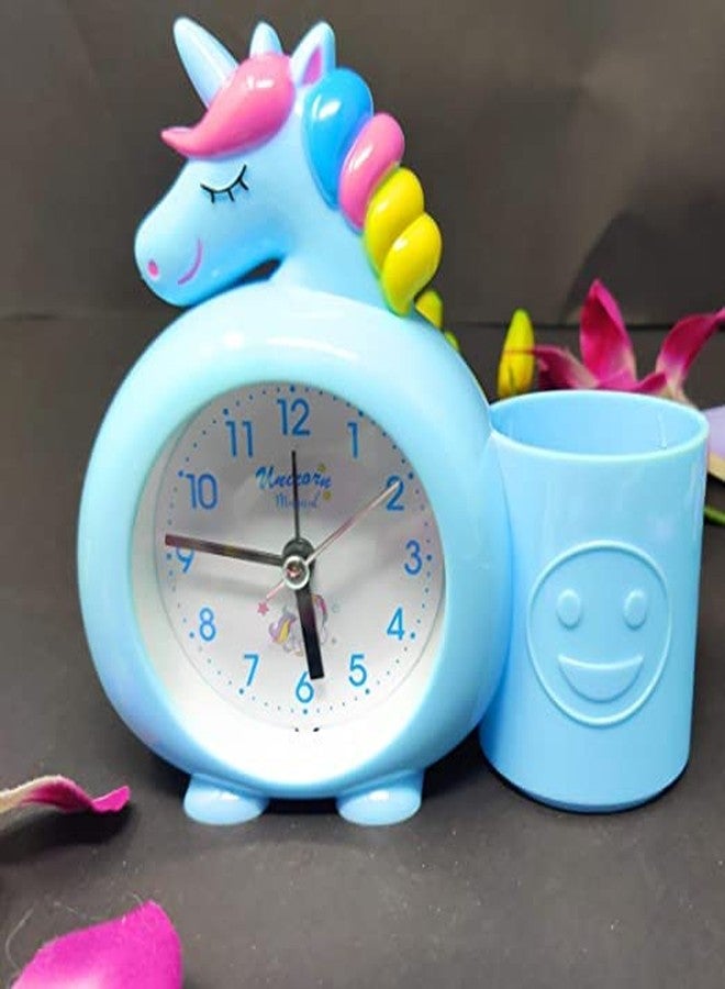 Tera13 TERA 13 (1 Piece Unicorn Alarm Clock for Girls | Unicorn Clock with Pen Stand for Kids | Table Clock for Kids Smart Silent Bedside Alarm Clock | Timer Watch for Kids Girls Return Gifts - Image 4